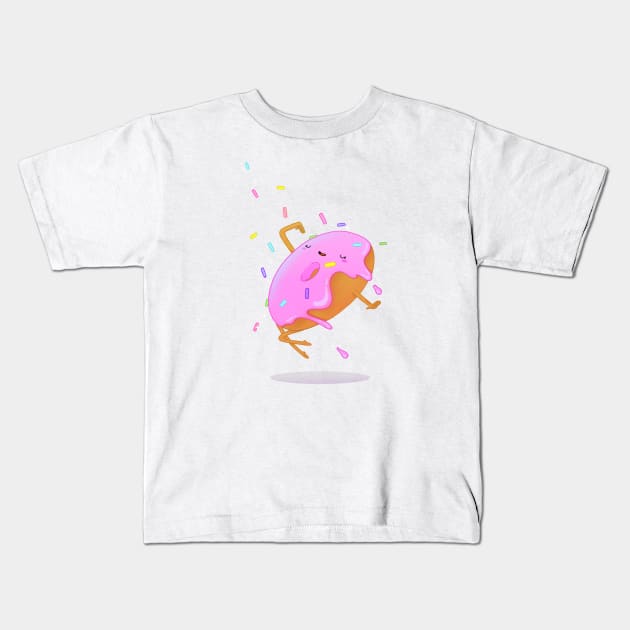 Donut flash dance Kids T-Shirt by drawnbyhanna